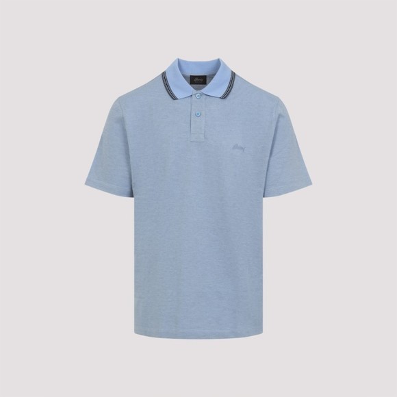 Brioni Lead Sky Blue Cotton Polo - NWT - Picture 2 of 3